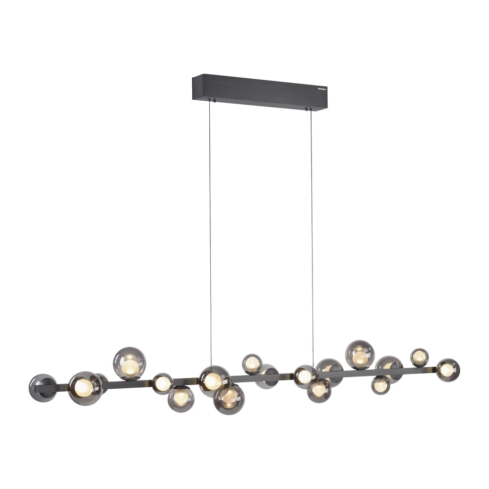 Eettafel hanglamp Pure E-Popup 18L - met smoke glas Paul Neuhaus 4012248396452