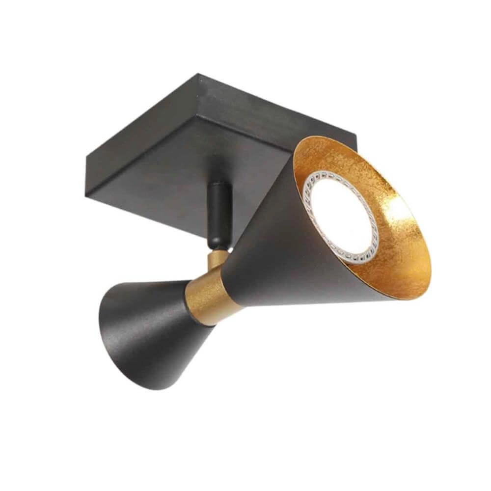 Design wandlamp Preto zwart met goud Steinhauer 8712746176285