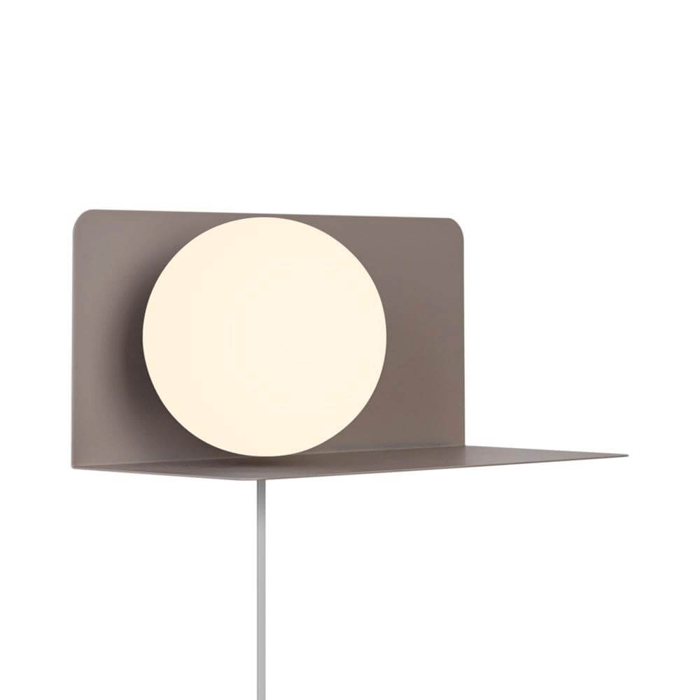 Muurlamp met bol Lilibeth bruin