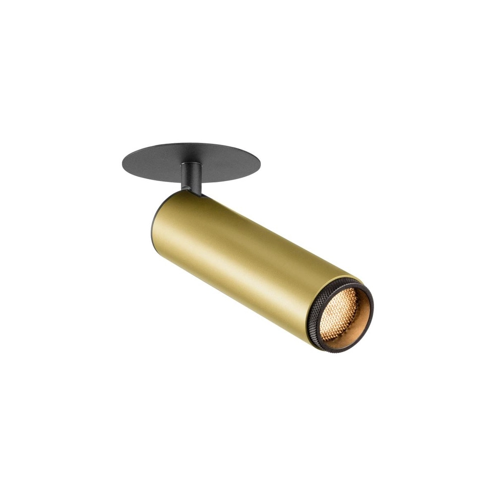 Inbouwspot Grip! M goud met zwart 2700K