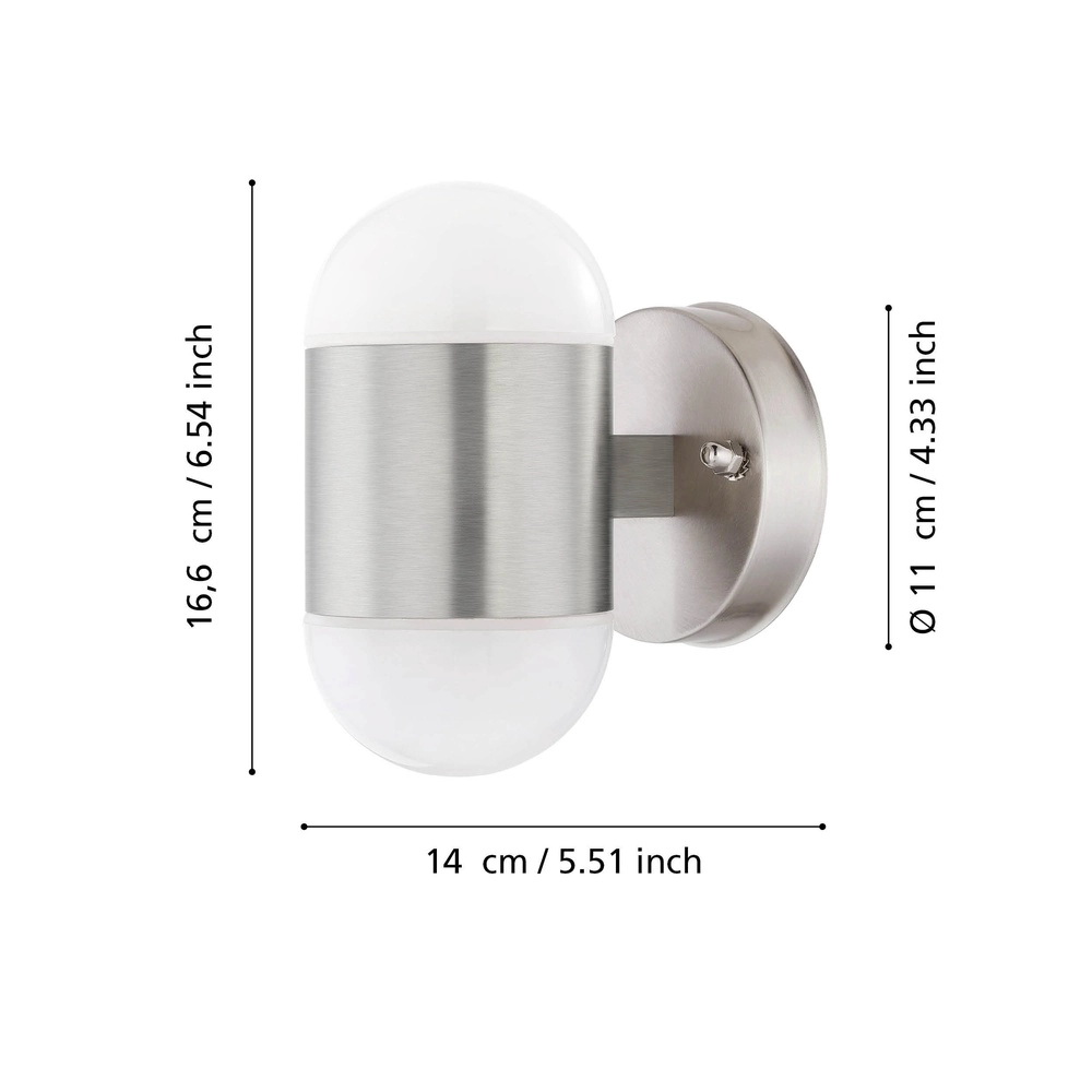 Wandlamp Merola RVS Eglo 9002759753924