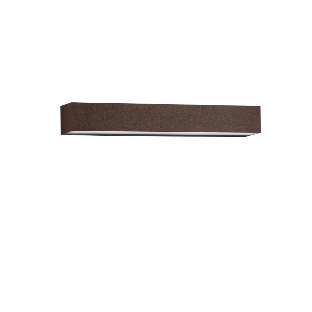 Strakke wandlamp Lane roestbruin 36cm - 28W Lyora 5212017496836