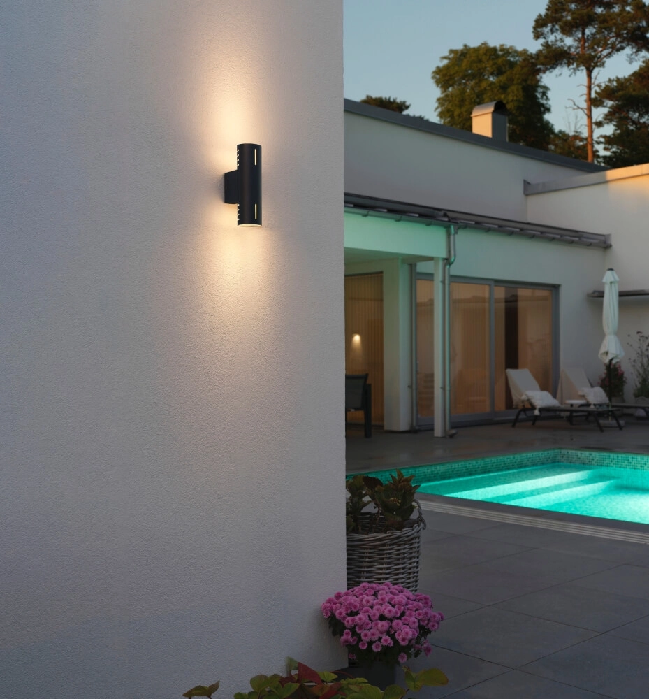 Design wandlamp Cuneo zwart met wit glas KonstSmide 7318303657528