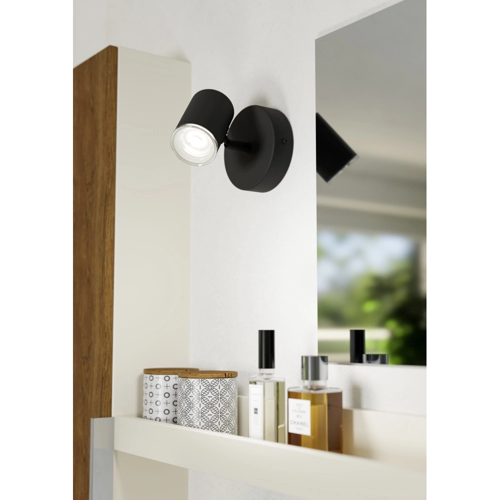 Opbouwspot Consuma 1 enkel zwart Eglo 9008606355921
