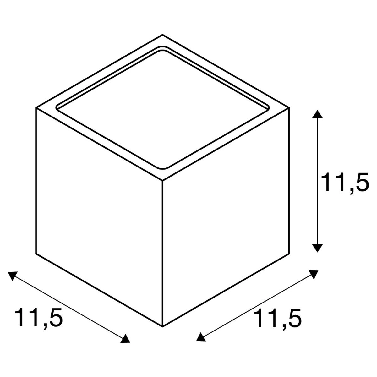 Up - Downlighter Sitra Cube Up - Down voor buiten SLV 4024163112543