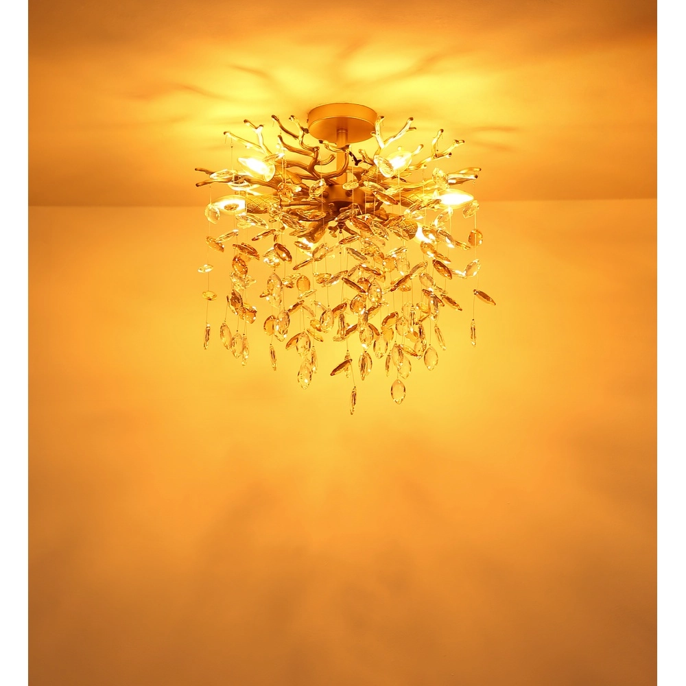 Plafondlamp Queena goud Ø 50cm Globo 9007371531653