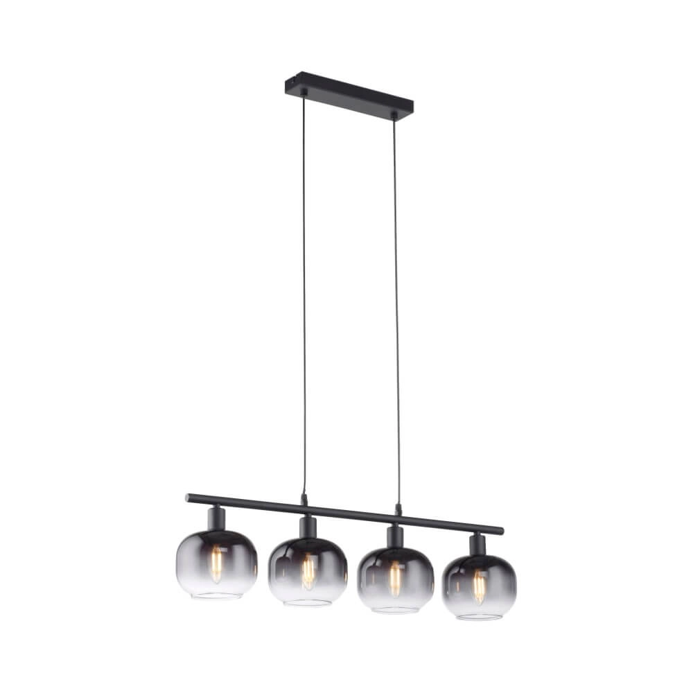 Zwarte hanglamp Zea 4-lichts