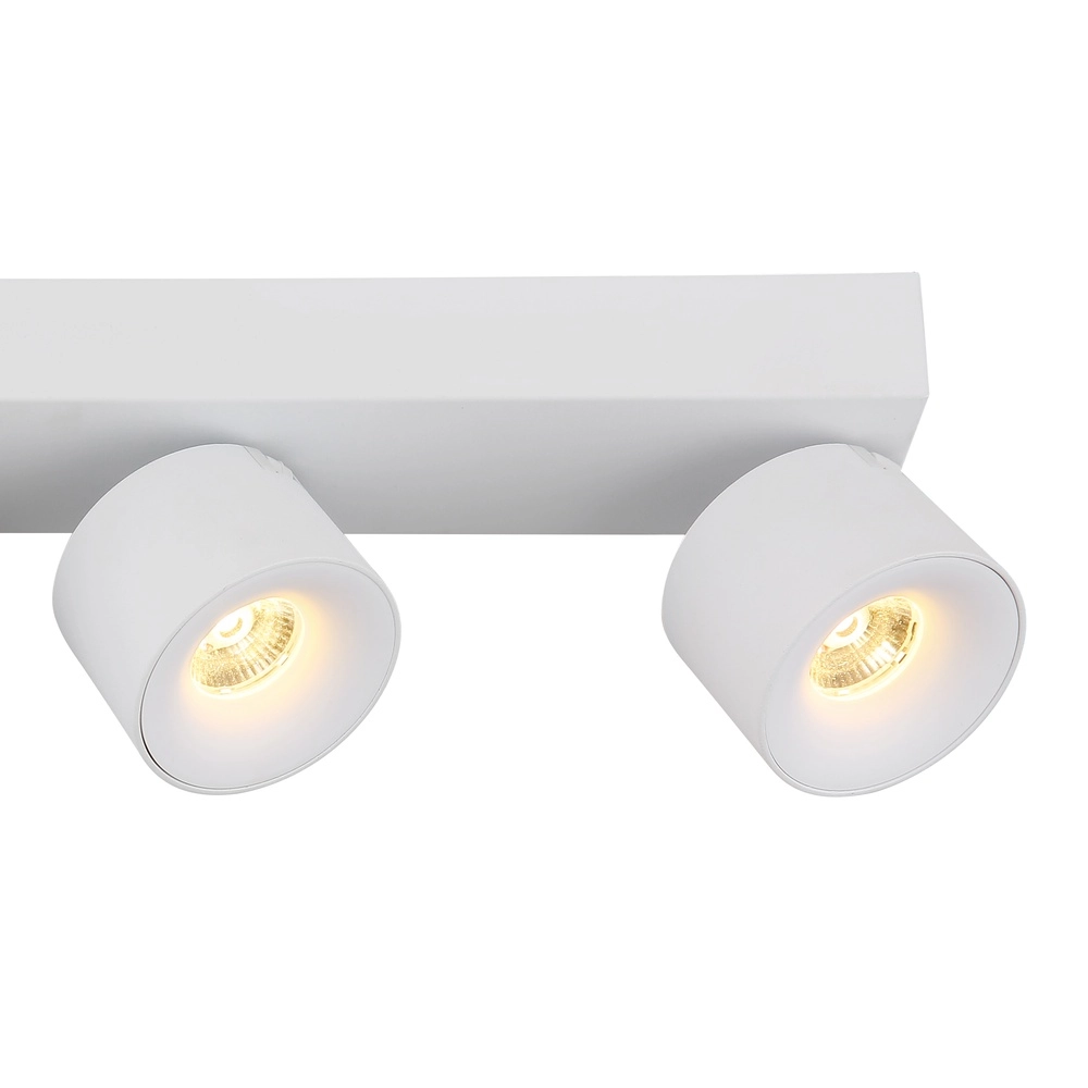 Strakke plafondlamp Rae 4-lichts wit Globo 9007371447657