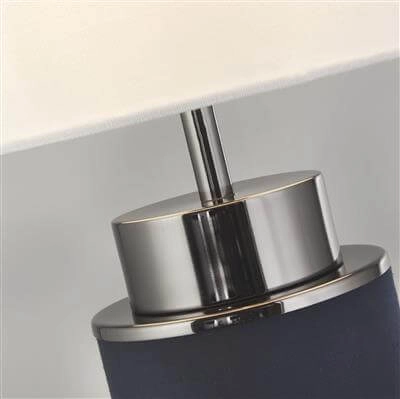 Tafellamp Flask 72cm nikkel met vintage blauw Searchlight 5053423187112