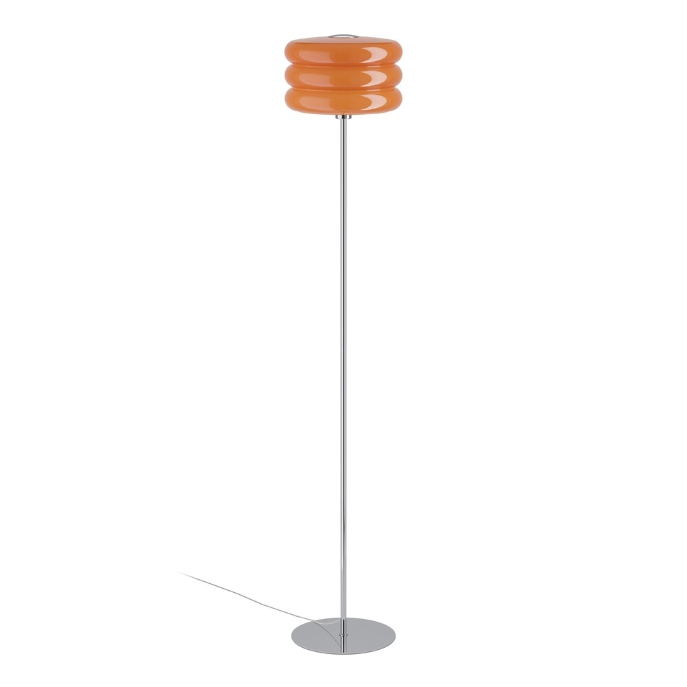 Design vloerlamp Tortora chroom met oranje Ø 30cm Eglo 9008606405626