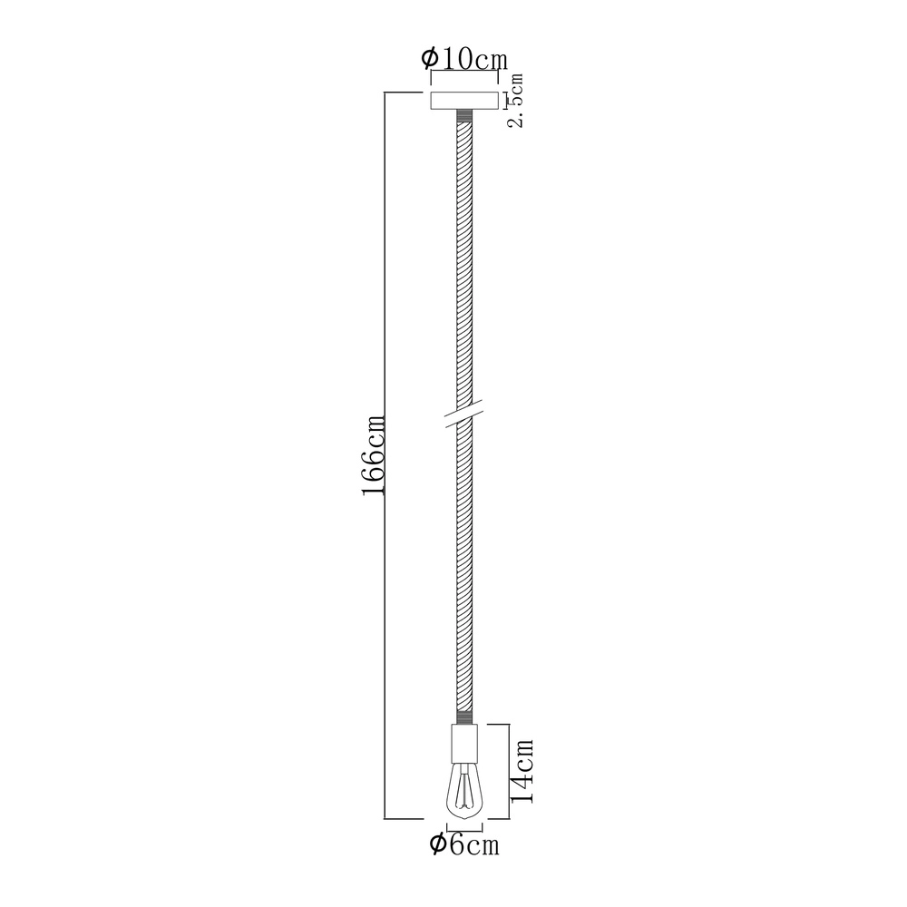 Touwlamp Ulleu zwart Globo 9007371383917