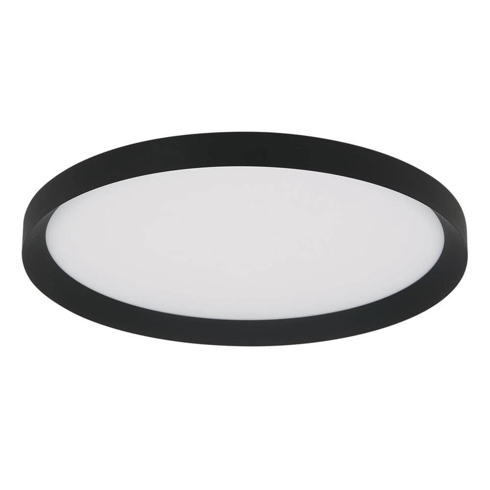 Strakke plafondlamp Flady zwart Ø 50cm Steinhauer 8712746171860