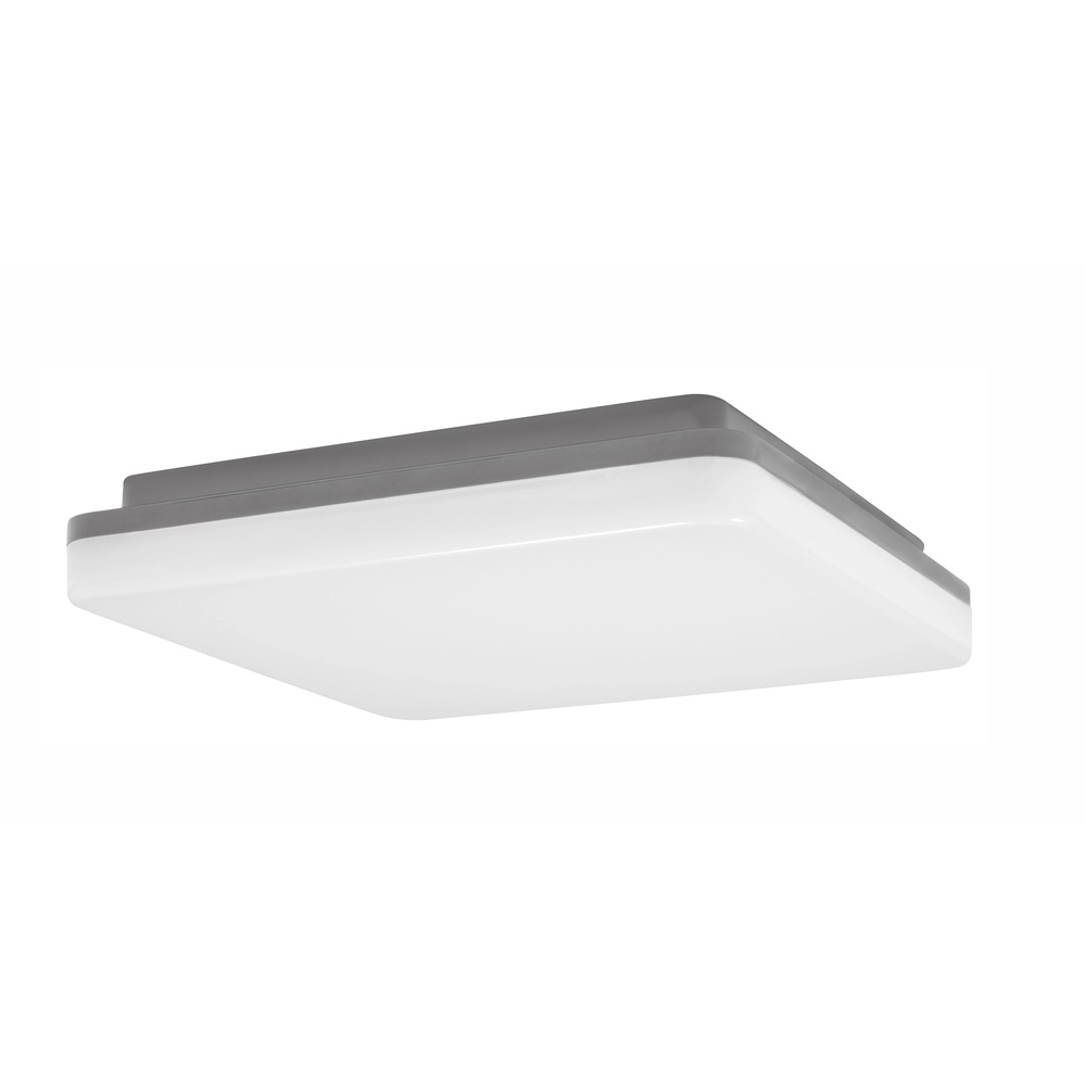 Vierkante plafondlamp Tommy 28 x 28cm grijs