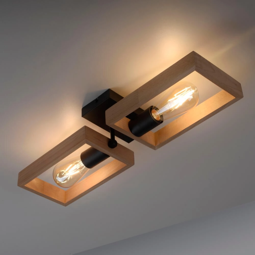 Landelijke plafondlamp Franky 2-lichts Just Light 4043689983116