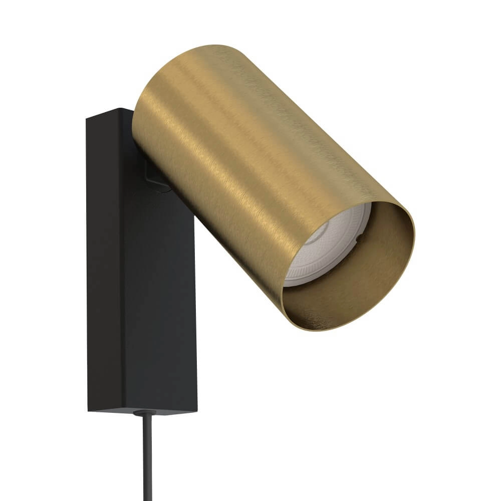 Goud leeslampje Mono met stekker