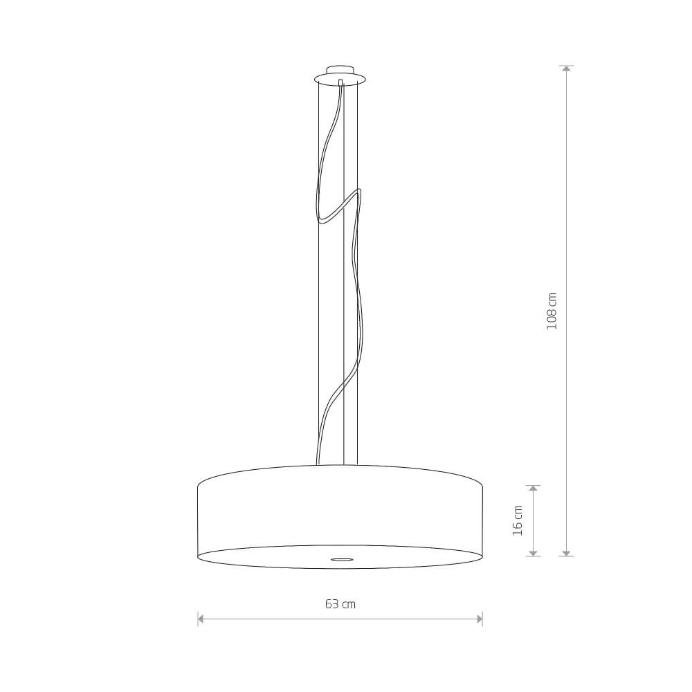 Zwarte hanglamp Viviane Ø 63cm Lyora 5903139677493