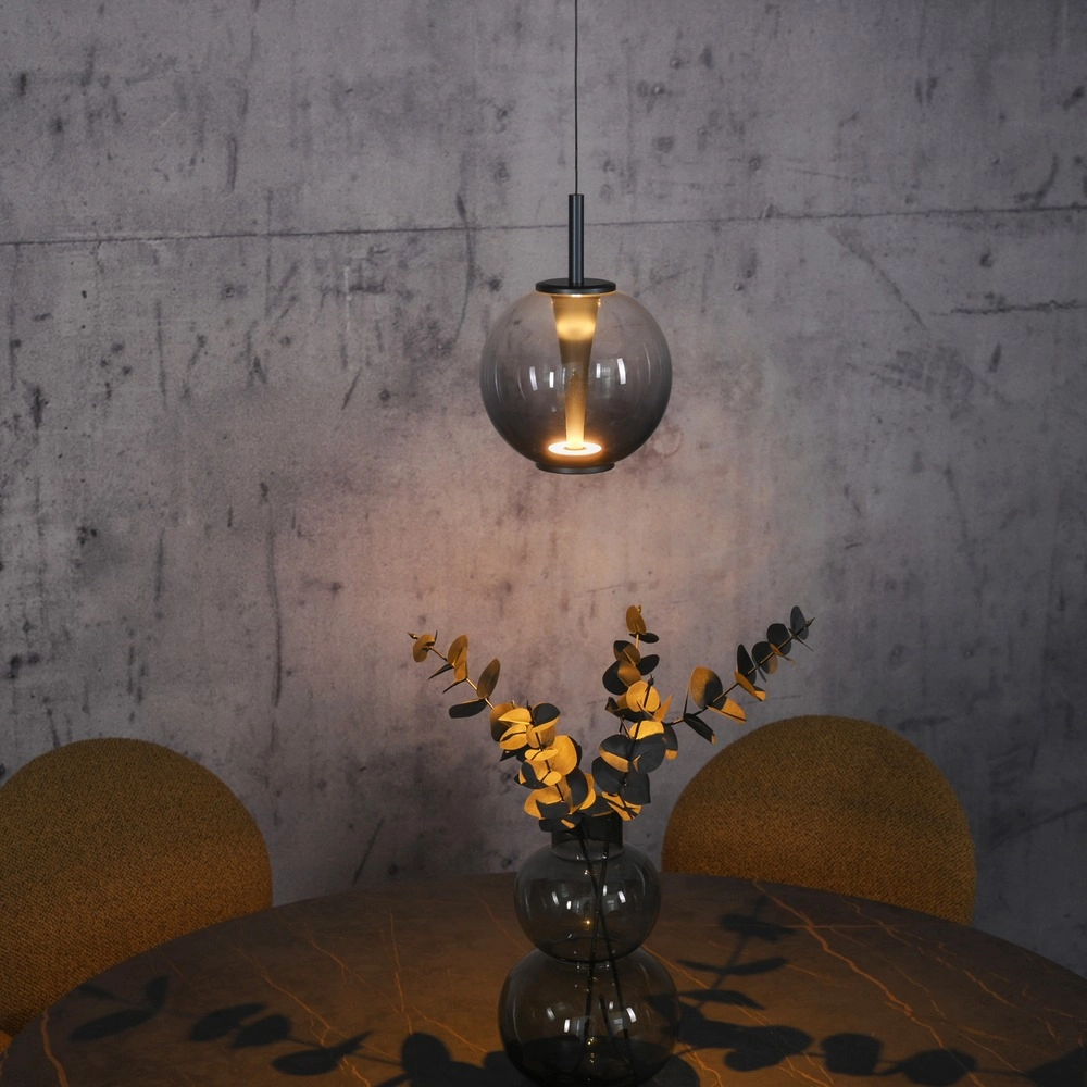 Led hanglamp Pure Infinity met smoke glas - Ø 18cm Paul Neuhaus 4012248399033