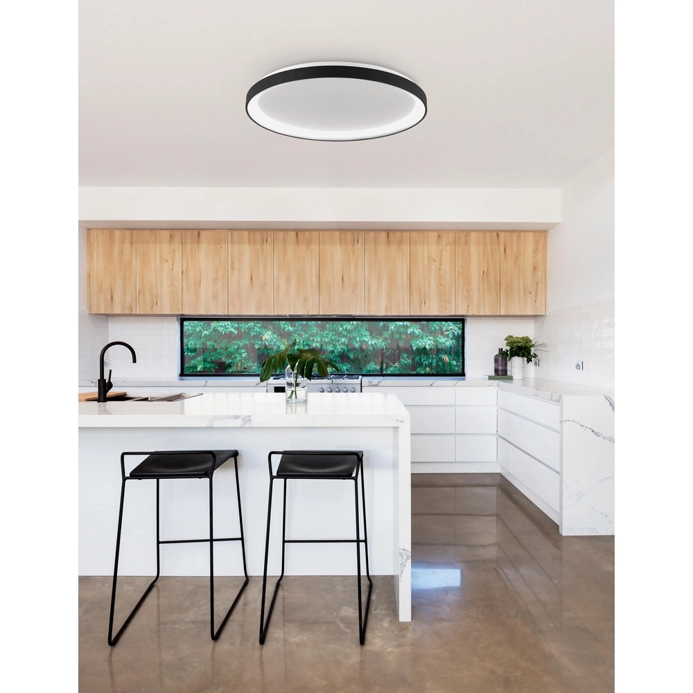 Design plafonniere Pertino Ø 58cm zwart