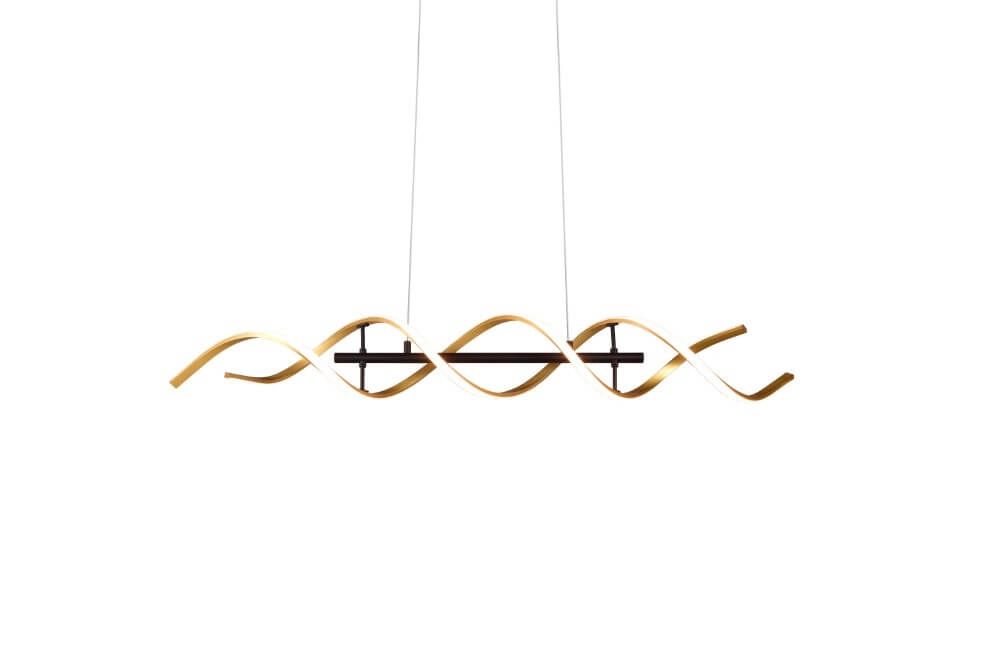 Design led hanglamp Sequence zwart met goud Trio 4017807540734