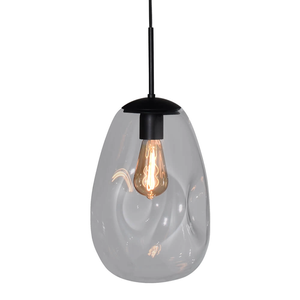 Hanglamp Lava 1x helder glas Ø 22,5cm