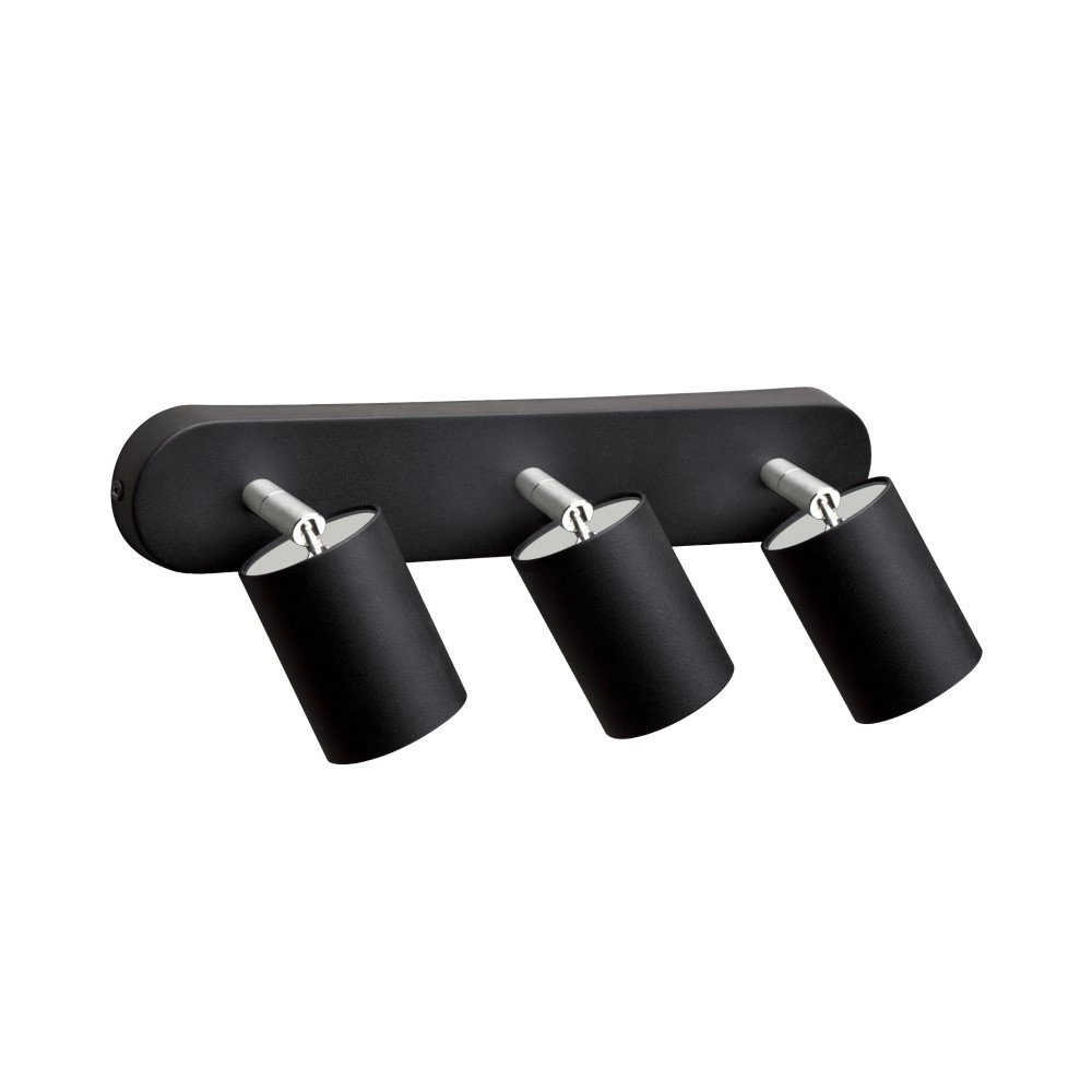 3-lichts opbouwspot Eye zwart
