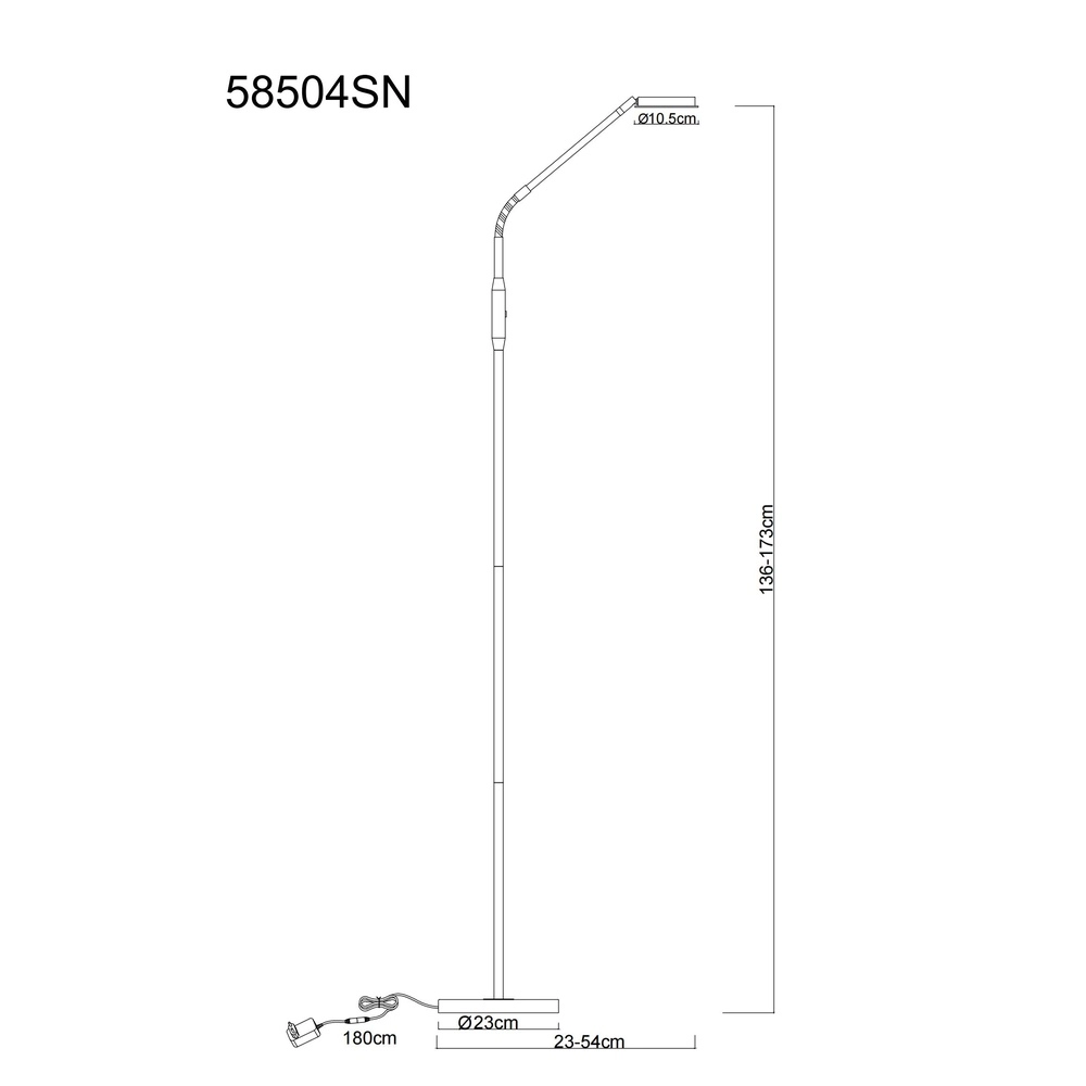 Leeslamp Silvio nikkel Globo 9007371583171