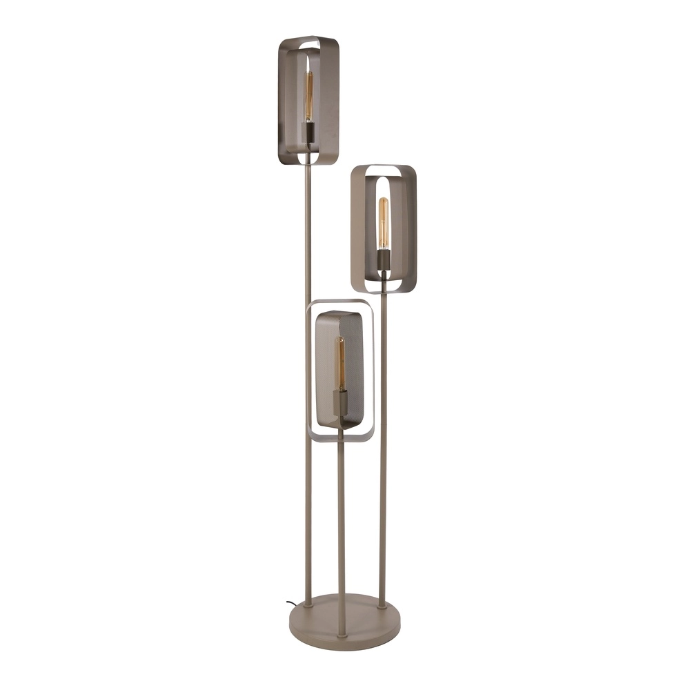 Unieke vloerlamp Mesh zand bruin Lyora 8716803515130
