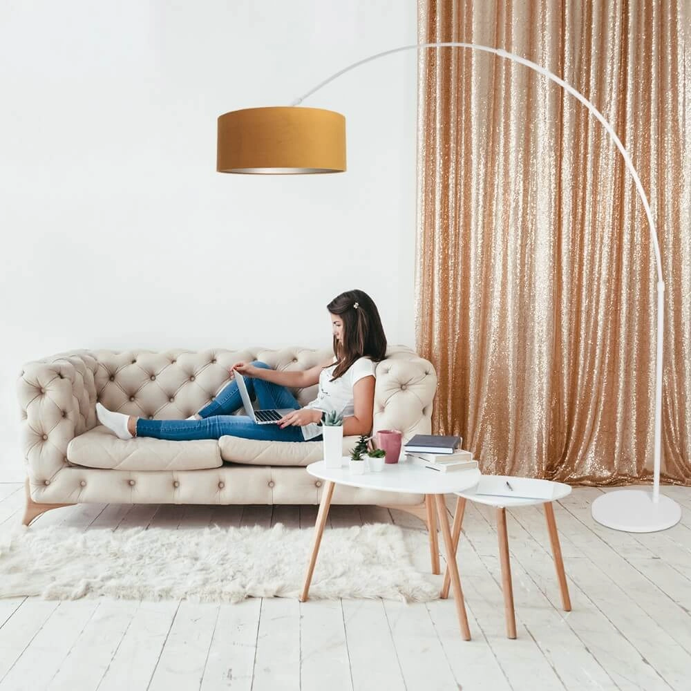 Modene booglamp Sparkled met velvet kap Steinhauer 8712746152364