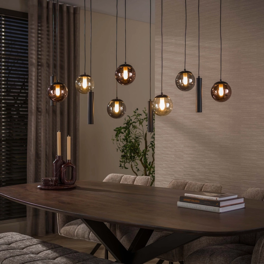 Hanglamp design Orb zwart 11-lichts Lyora 8716803514966