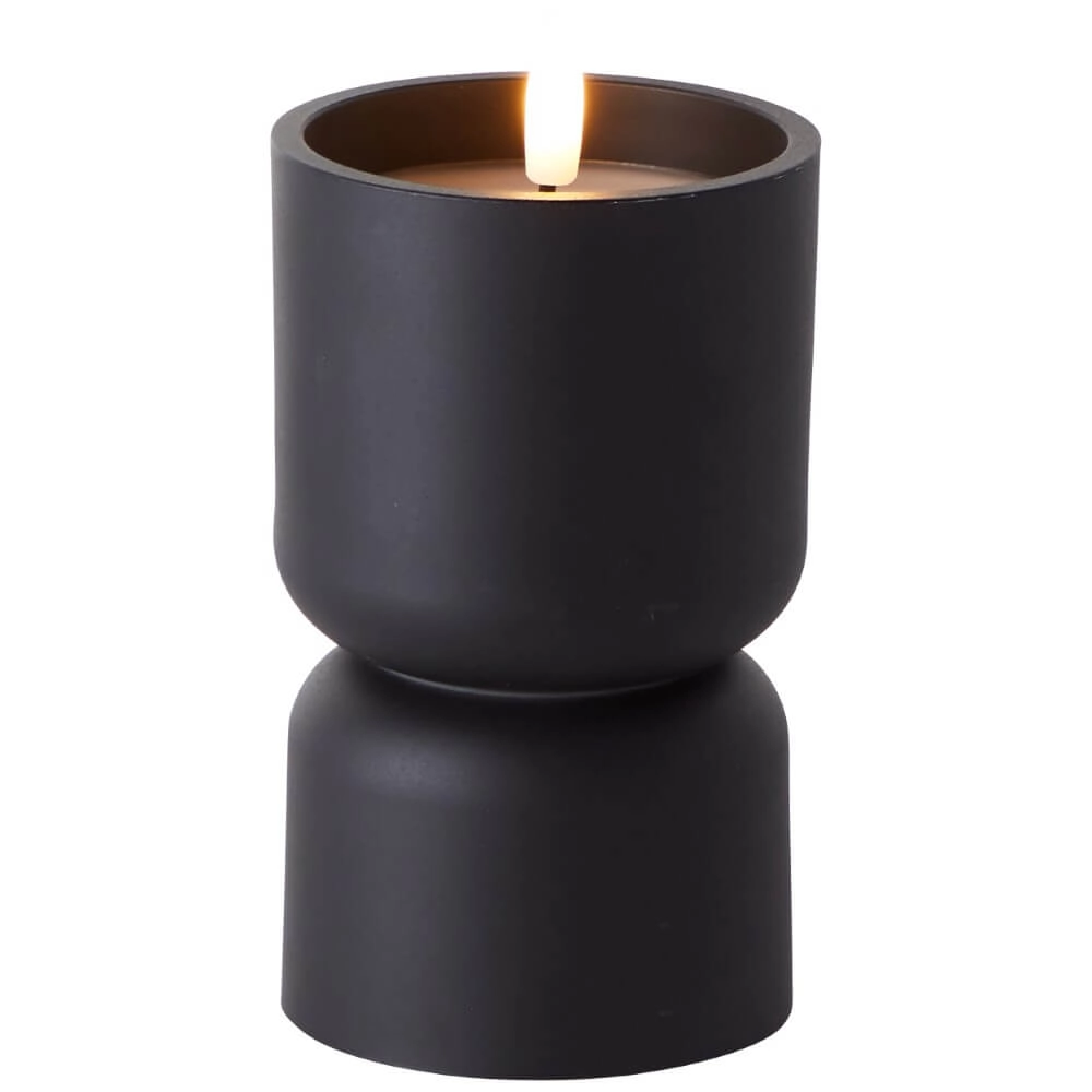 Kaarslampje Lovere zwart 15cm