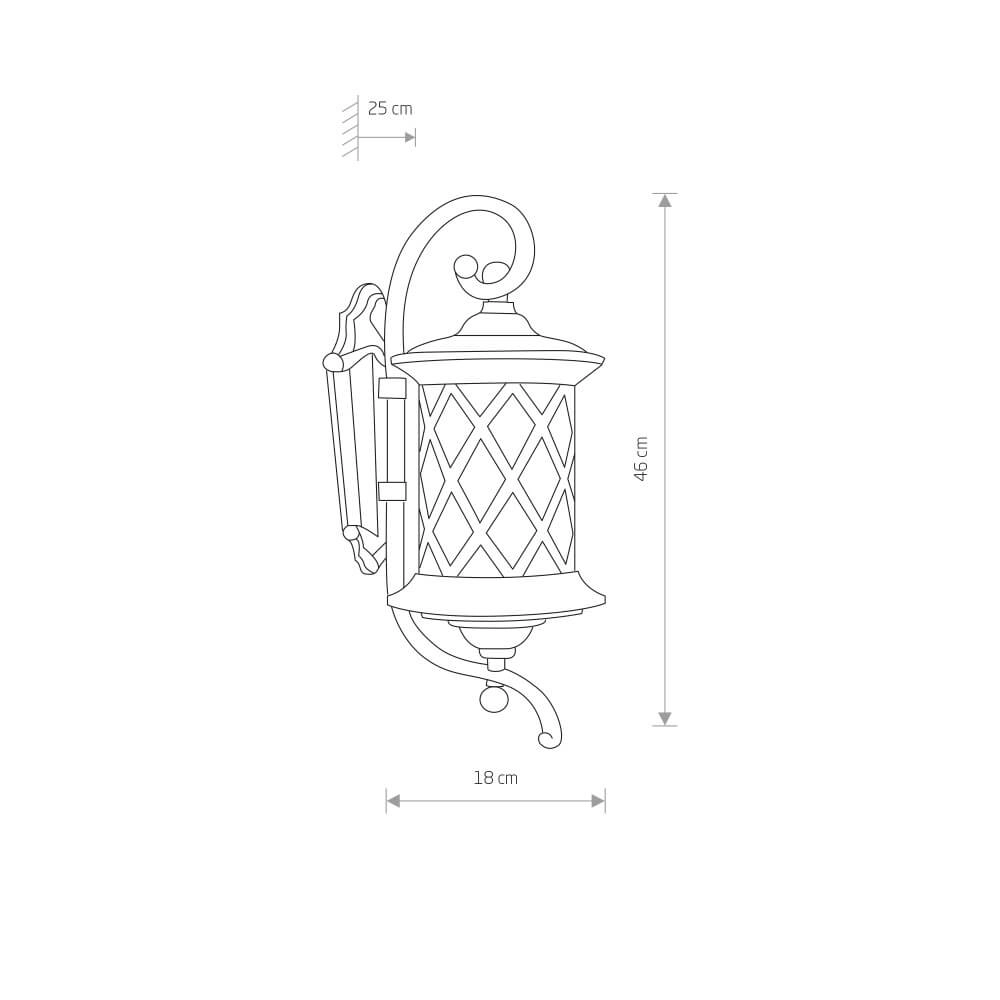 Engelse stijl buitenlamp Lantern Lyora 5903139691192