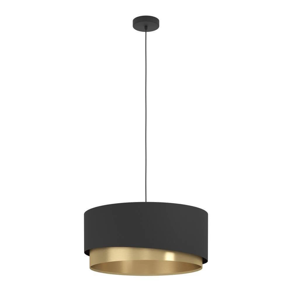 Hanglamp zwart met goud Manderline Ø 56cm