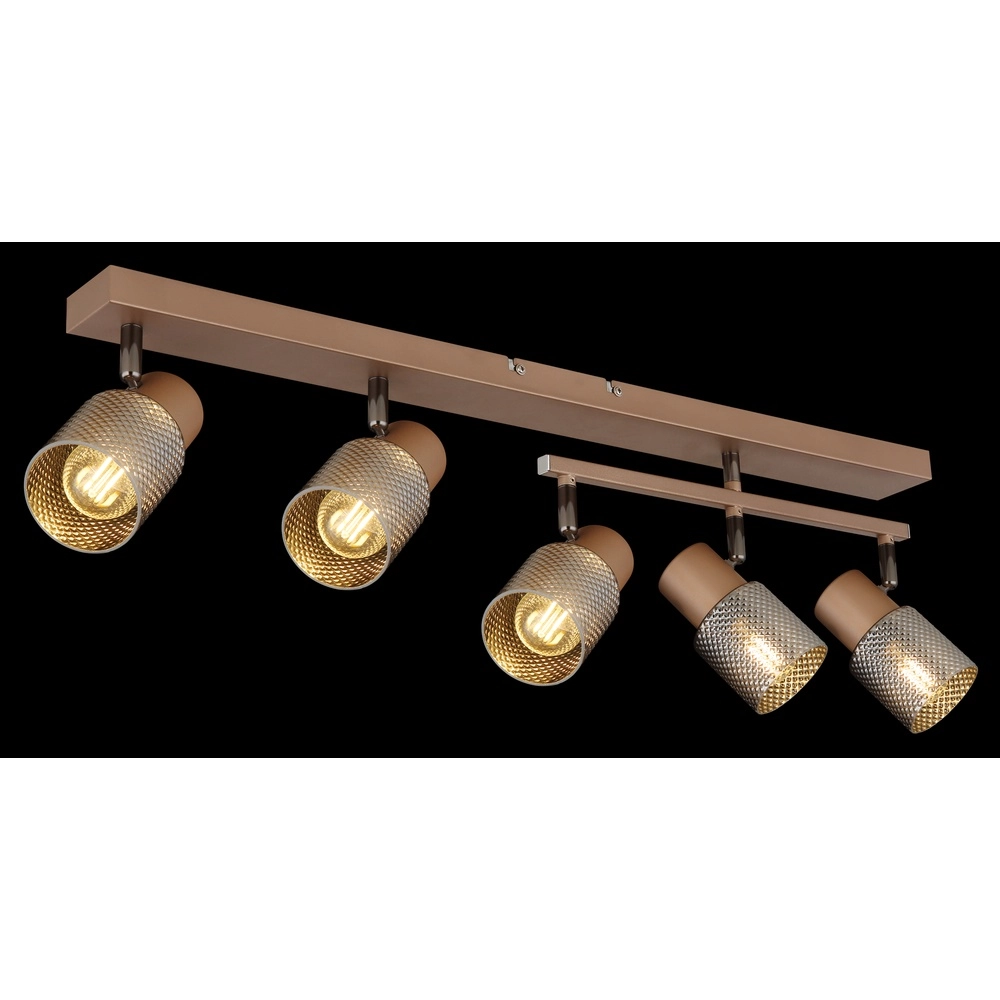 Plafondlamp Satella 5-lichts koffie bruin Globo 9007371471577