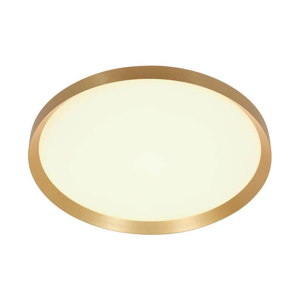 Strakke plafondlamp Flady goud Ø 40cm Steinhauer 8712746171839