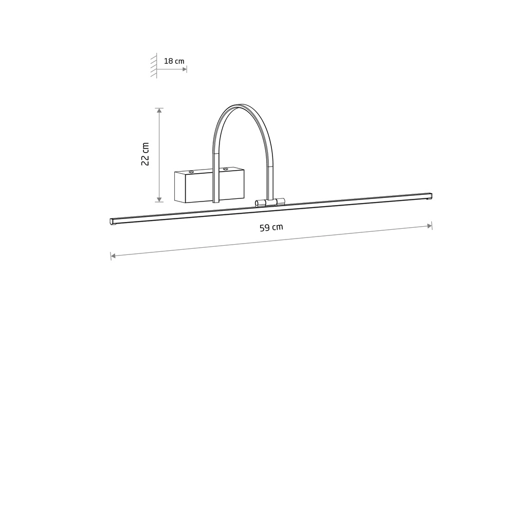Schilderijlamp Artline Led wit 59cm Lyora 5903139119566