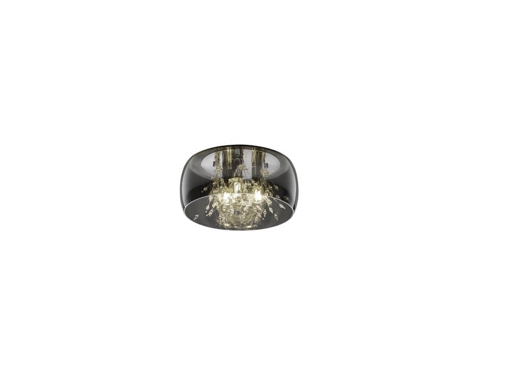 Plafondlamp Crystel verchroomd glas Ø 34cm