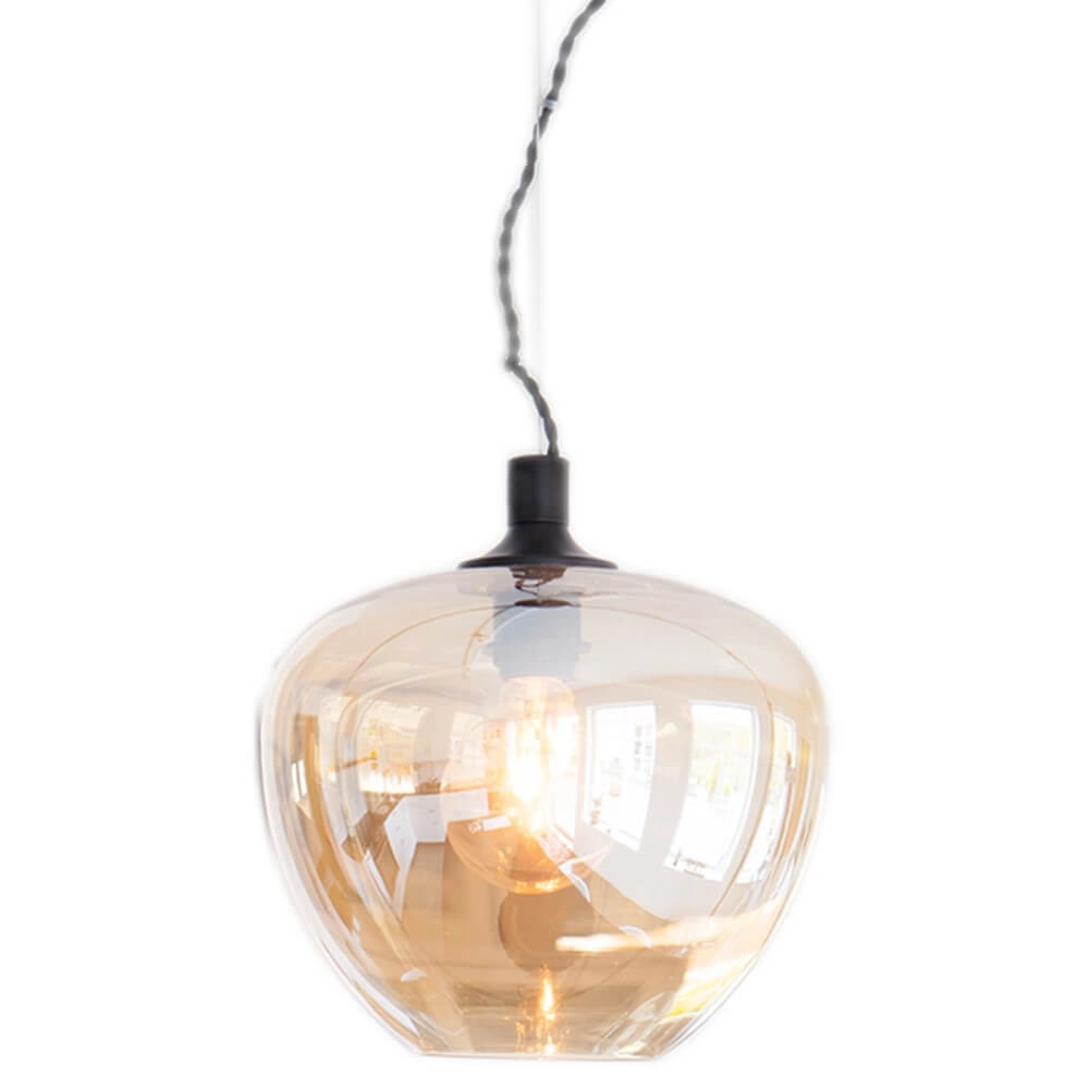 Hanglamp Bellissimo amber glas Ø28cm