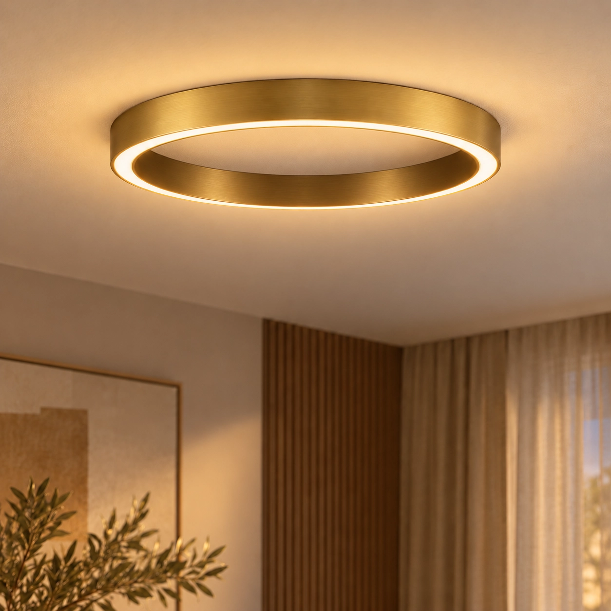 Design plafondlamp Sting goud Ø 100cm