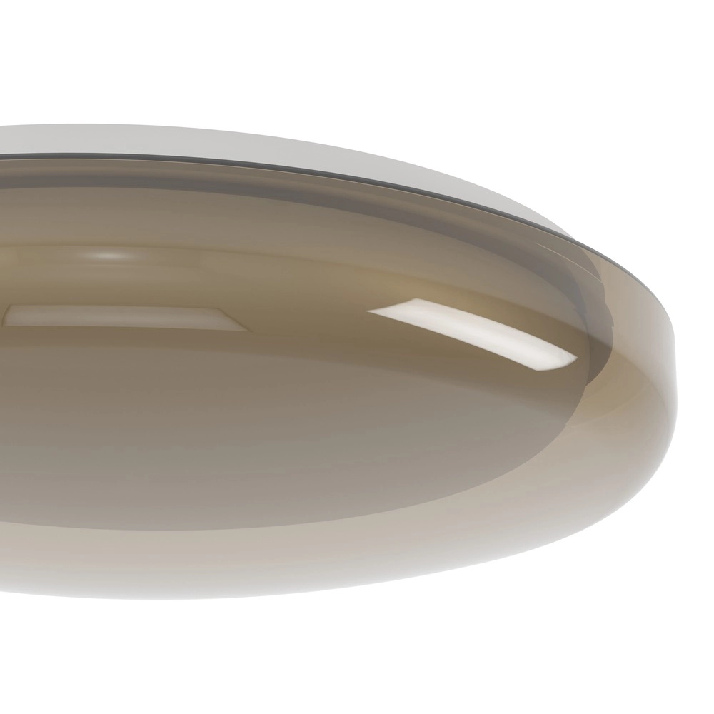 Design plafondlamp Conistarino wit met bruin Ø 40cm