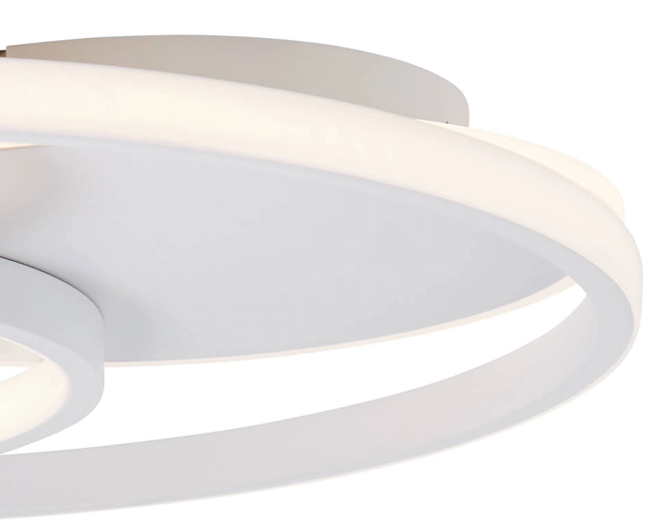 Plafondlamp Runda 50cm 3-rings wit Brilliant 4004353390470