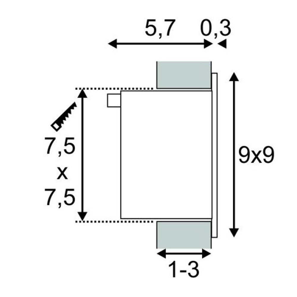 Led Inbouwlamp Frame Basic wit SLV 4024163138109