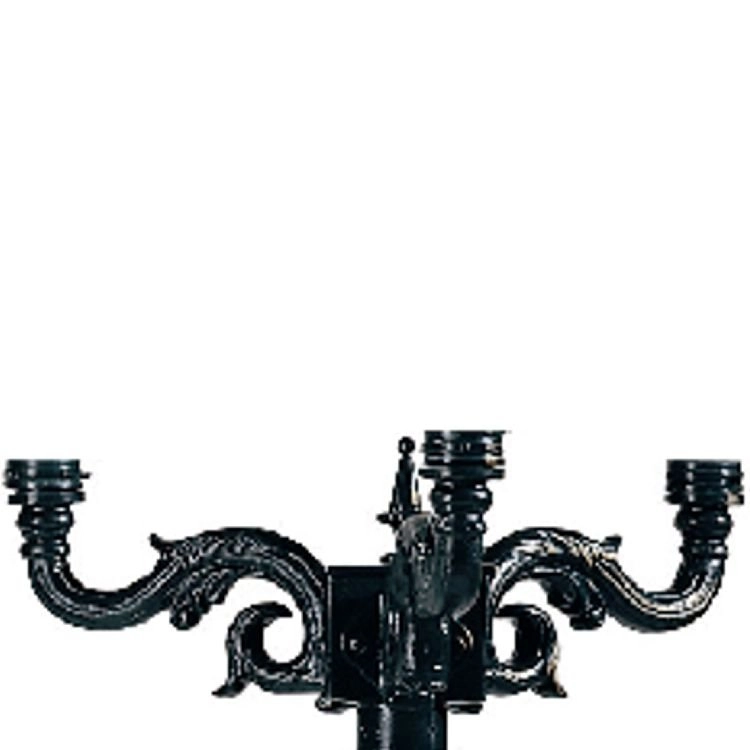 Nostalgic lantern crown Ornament 3-lichts - zwart