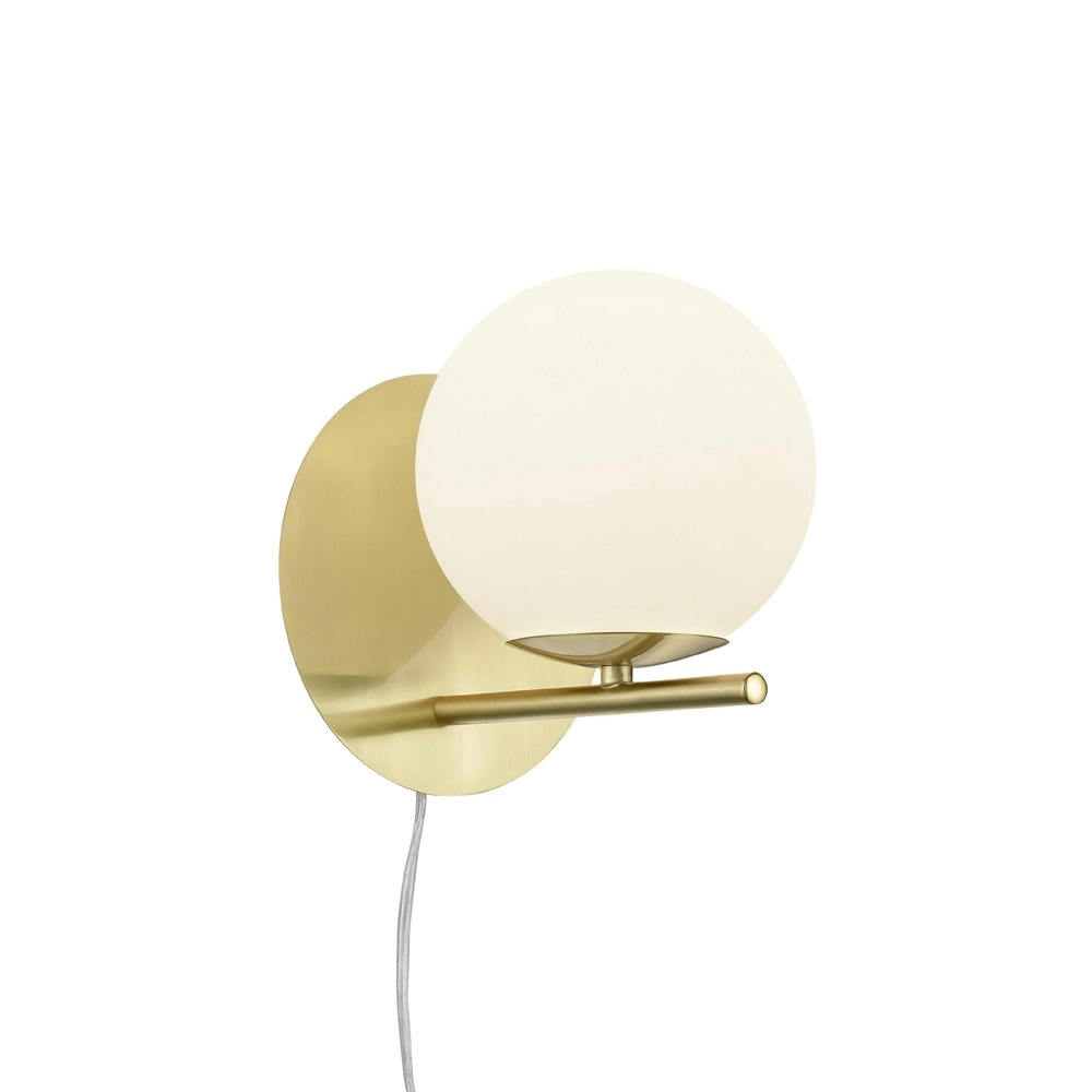 muur licht Pure goud met wit glas Trio 4017807436051