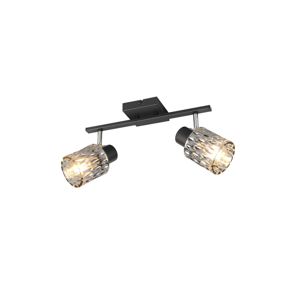Plafondlamp Jack zwart 2-lichts