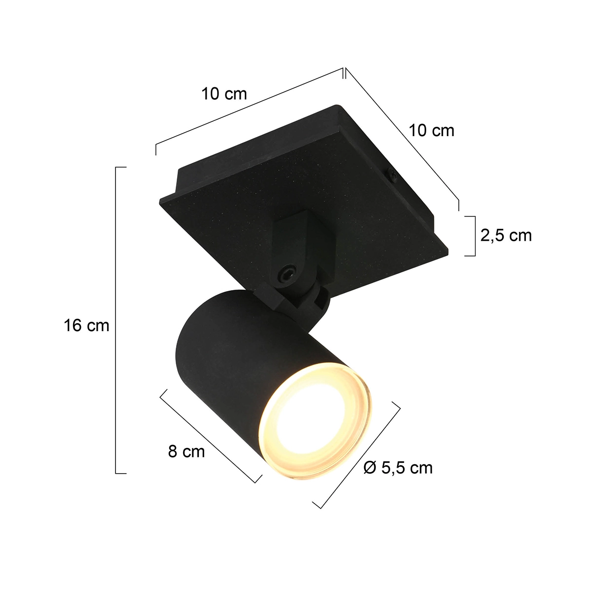 GU10 opbouwspot Points noirs Steinhauer 8712746135275