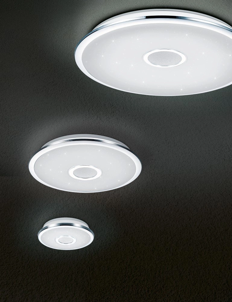 LED plafondlamp Osaka 67cm grijs met stereffect Trio 4017807337730