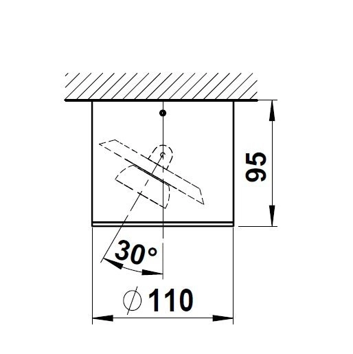 Led spot Cylo 8w - 3000K - zwart Albert 4007235623192