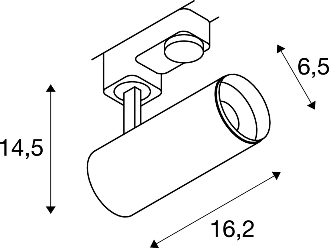 Railspot 3-fase Numinos S wit/zwart 4000K - 24gr SLV 4024163242448