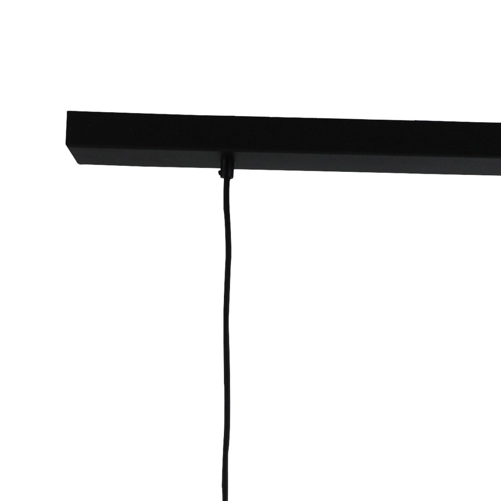 Eetkamer hanglamp Lett ll 3-lichts zwart met smoke glas Masterlight 8718121181257