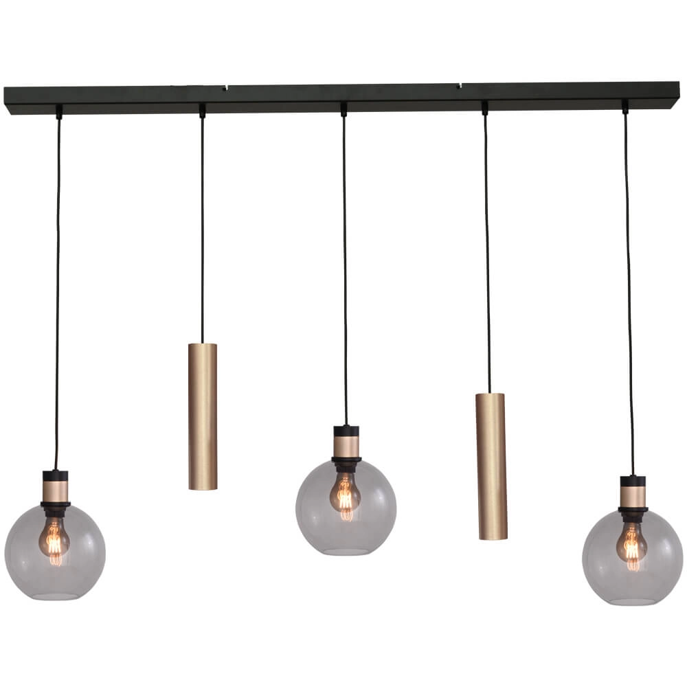 Hanglamp Lazise 2 3x Ø 20cm en 2x GU10 goud